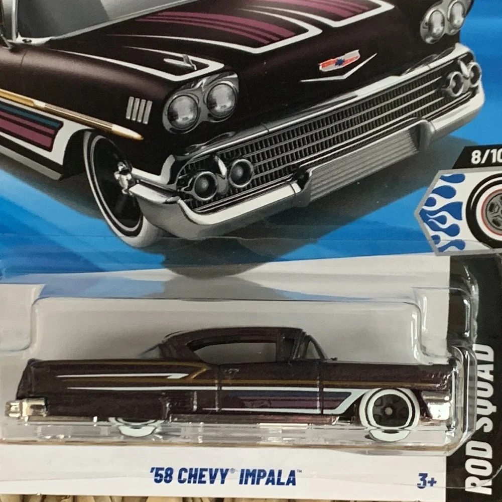 1958 Chevy Impala Hot Wheels Chevrolet 1950s 50s HotWheels Purple Car 2025 New